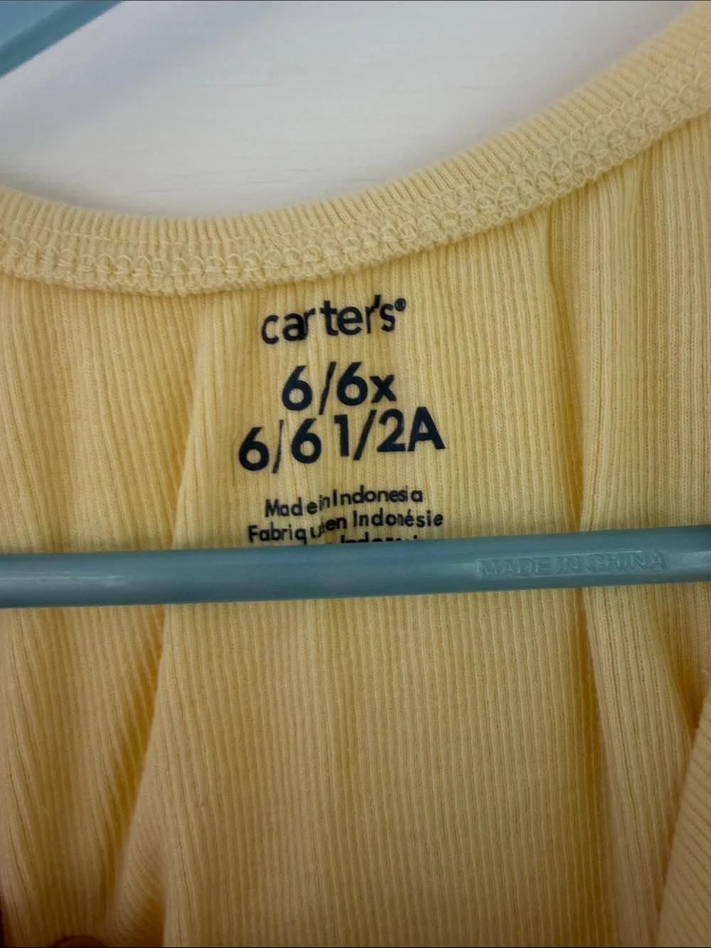 Carter's Pale Yellow Eyelet Sleeve Top
